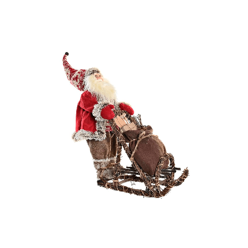 DKD Home Decor Statua Decorativa DKD Home Decor Rosso Grigio Legno Babbo Natale 42 x 22 x 48 cm