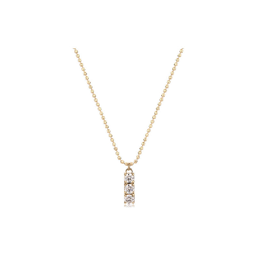 SAGAPO COLLANA Dazzly PVD ORO 3 CRISTALLI BIANCHI