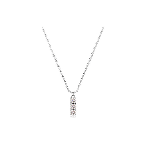 SAGAPO COLLANA Dazzly ACCIAIO 3 CRISTALLI BIANCHI