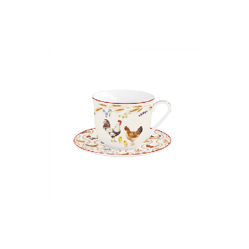 EASY LIFE TAZZA COLAZIONE con PIATTO 370ml COUNTRY LIFE