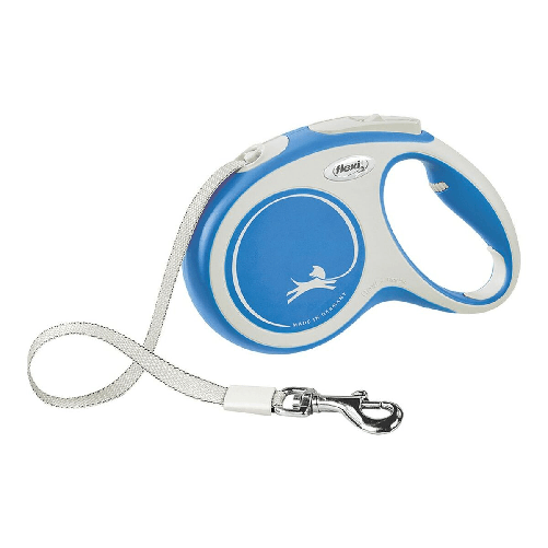 Flexi New Comfort L Tape 8 m Blu Cane Guinzaglio retrattile Flexi Guinzaglio per Cani Flexi NEW COMFORT Azzurro Taglia L