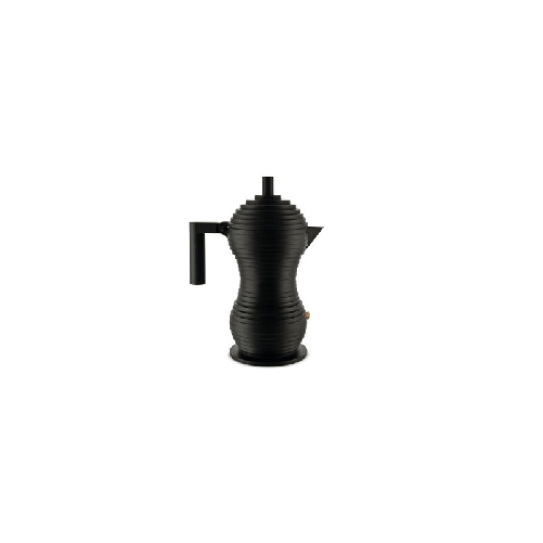 ALESSI CAFFETTIERA ESPRESSO PULCINA Nera 3 TAZZA Alluminio