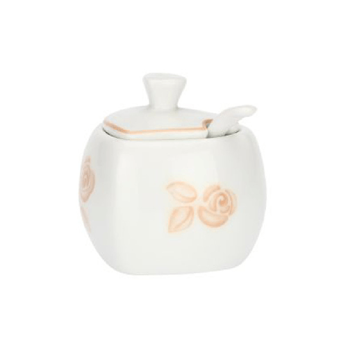 MINI ZUCCHERIERA A FORMA DI CUORE CON CUCCHIAINO