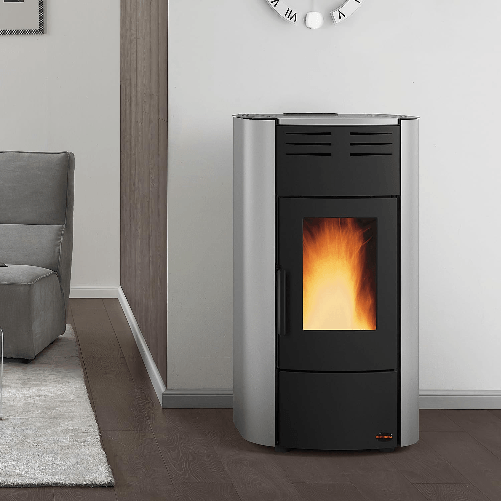 Extraflame Termostufa a Pellet Extraflame Raffaella Idro H15 - Grigio Luce