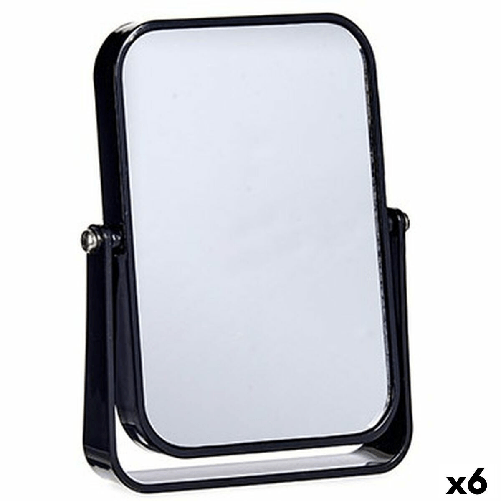 Berilo Specchio Ingranditore Nero Cristallo Plastica 2,5 x 19,5 x 16 cm (6 Unità)