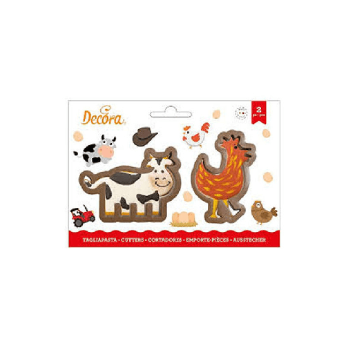 DECORA 2 TAGLIABISCOTTI MUCCA e GALLINA