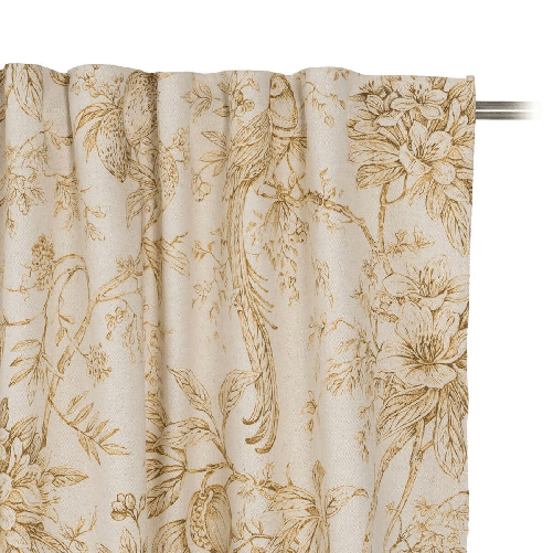 BigBuy Home Tenda Bianco Senape Uccello 140 x 270 cm