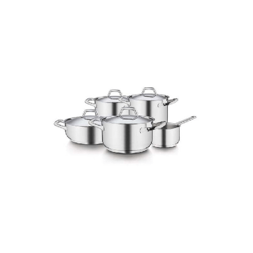 BARAZZONI BATTERIA PENTOLE 9 Pezzi Chef Line Acciaio Inox 18/10
