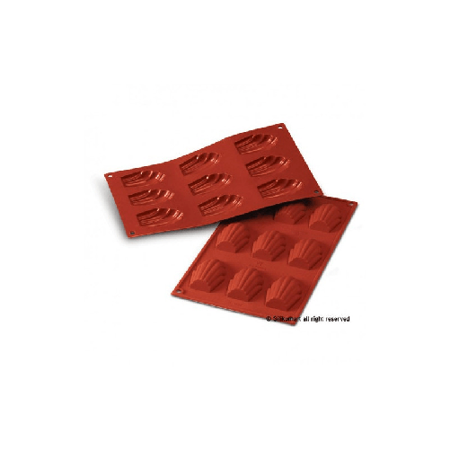 SILIKOMART STAMPO MADELEINE 9 Cavita 7X5cm Classic Terracotta Silicone