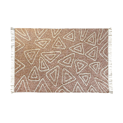 DKD Home Decor Tappeto DKD Home Decor Rosa Terracotta Bianco Frange Città (160 x 230 x 1 cm)