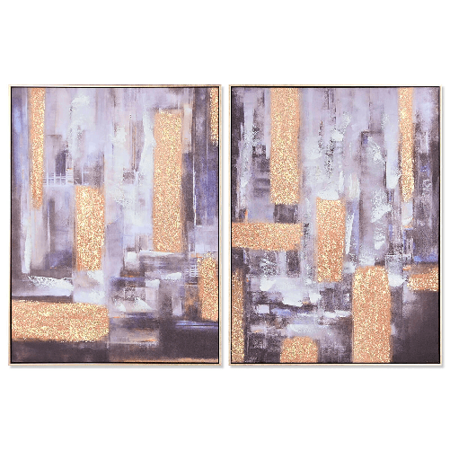 Home ESPRIT Quadro Home ESPRIT Astratto Moderno 62 x 4,5 x 82 cm (2 Unità)