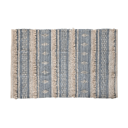 DKD Home Decor Tappeto DKD Home Decor 180 x 120 x 2 cm Azzurro Cotone Bianco Boho