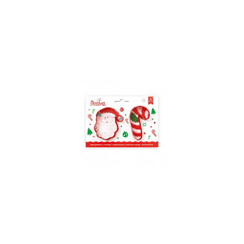 DECORA SET DUE TAGLIAPASTA BISCOTTI BABBO NATALE - CANDY