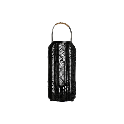 Home ESPRIT Portacandele Home ESPRIT Nero Metallo 21,5 x 21,5 x 43,5 cm