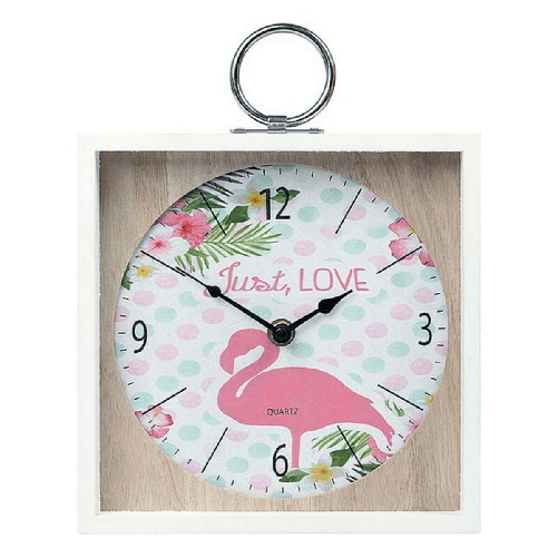 BigBuy Home Orologio da Parete Rosa 20 x 5 x 20 cm