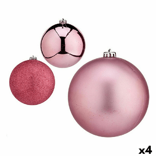 Krist+ Set di palline di Natale Rosa 15 x 16 x 15 cm (4 Unità)