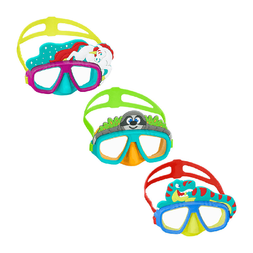 Bestway Maschera Subacquea Junior con Cinturino Anatomico Colore Assortito +7 Anni Spiaggia e Piscina