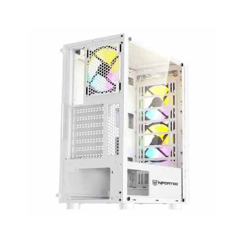 Nfortec Case computer desktop ATX Nfortec NF-CS-CAELUM-WHITE Bianco