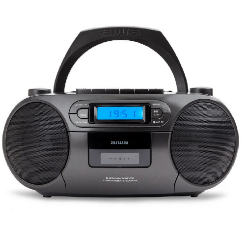 Aiwa Radio CD Aiwa Nero Display LCD Bluetooth 5.0