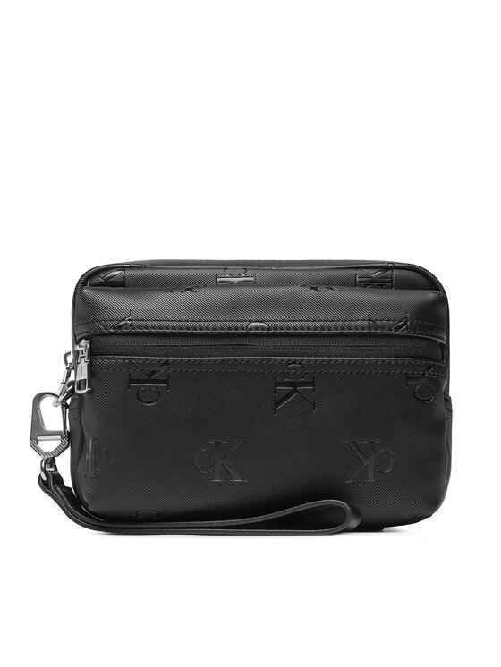 CALVIN KLEIN JEANS BORSA BORSELLO UOMO CALVIN KLEIN JEANS MONOGRAM K50K510435 NERO ORIGINAL PE 2023 Colore Nero,Taglia Unica