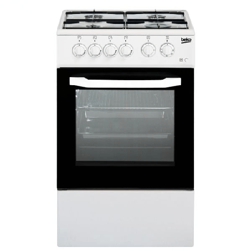 BEKO CUCINA A GAS 4 BRUCIATORI FORNO ELETT.54LT 50x50 BIANCO CSS420...