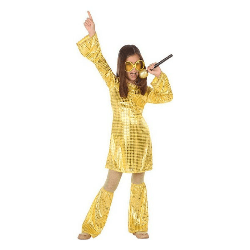 BigBuy Carnival Costume per Bambini Disco Dorato (2 Pezzi) (3 pcs)