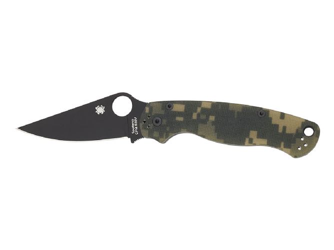 Spyderco Spyderco PARA MILITARY 2 G-10 DIGITAL CAMO BLACK BLADE PLAIN C81GPCMOBK2