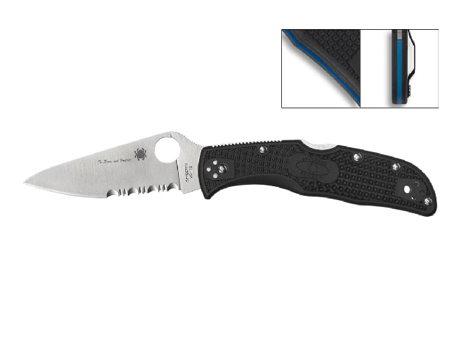 Spyderco Spyderco ENDELA THIN BLUE LINE COMBO C243FPSBKBL