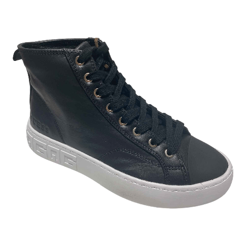 GUESS SCARPE SNEAKERS PLATFORM BAMBINA GUESS FL5IVYLEA12 PELLE NERO ORIGINALE AI Colore Nero,Taglia 32