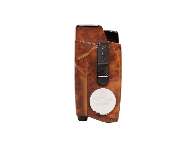 Vector Vector ACCENDISIGARI XCALIBER DOUBLE W/CUTTER 10 Mahogany Marble Lacquer