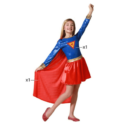 BigBuy Carnival Costume per Bambini Eroe di Fumetti Bambina