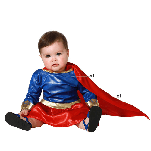 BigBuy Carnival Costume per Neonati Supereroe Neonato Bambina
