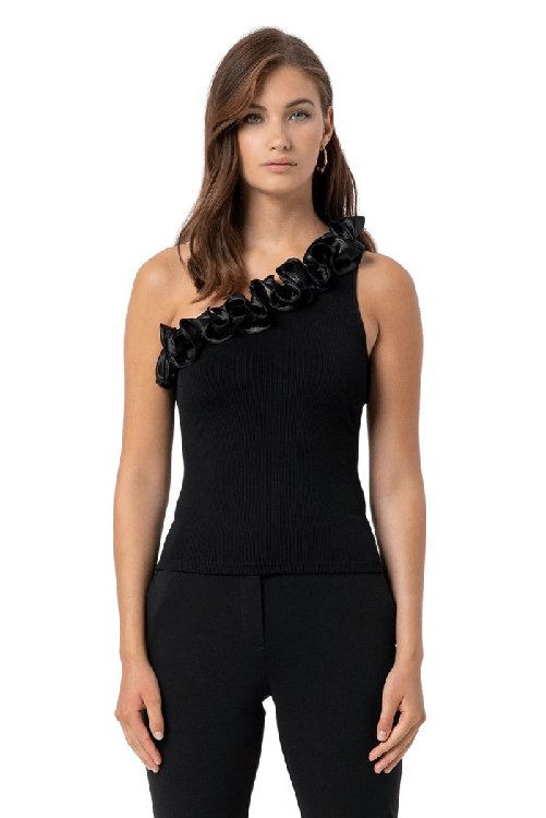 FRACOMINA MAGLIA TOP T SHIRT DONNA FRACOMINA FR25ST2018J46301 NERO ORIGINALE PE 2025 Colore Nero,Taglia M