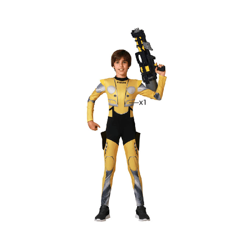 BigBuy Carnival Costume per Bambini Robot Giallo