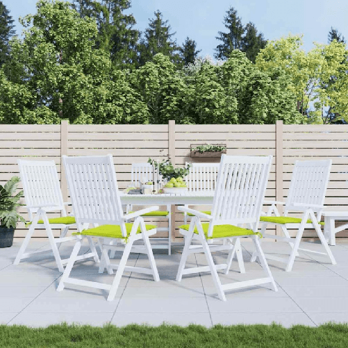 VidaXL Cuscini per Sedia 6 pz Verde Intenso 40x40x3 cm Tessuto Oxford