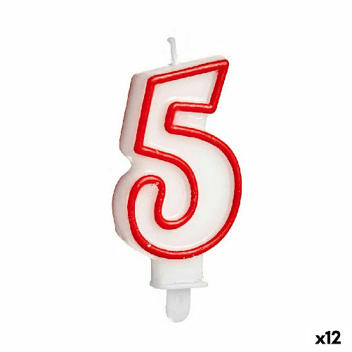 Candela Compleanno Numeri 5 (12 Unità)