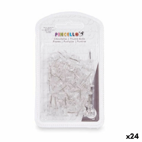 Pincello Puntine Pincello 394 Trasparente Metallo Plastica (24 Unità)