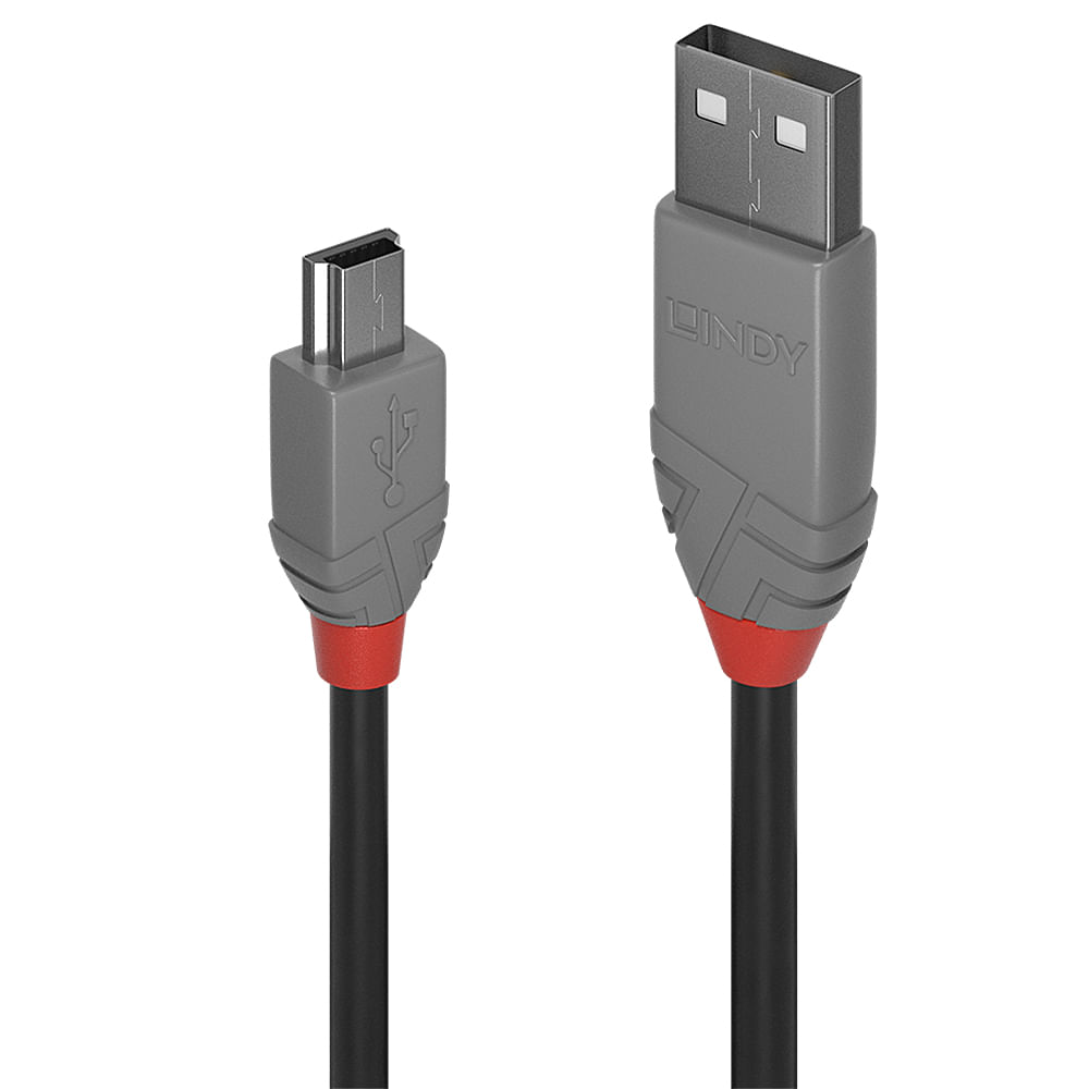 Lindy 36723 cavo USB 2 m USB 2.0 USB A Mini-USB B Nero, Grigio Lindy 36723 cavo USB USB 2.0 2 m USB A Mini-USB B Nero, Grigio