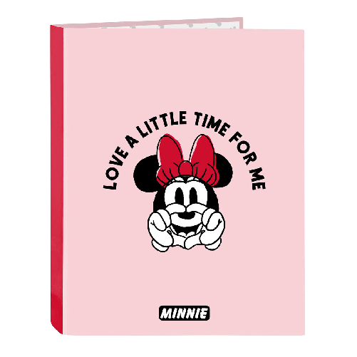 Minnie Mouse Raccoglitore ad anelli Minnie Mouse Me time Rosa A4 (26.5 x 33 x 4 cm)