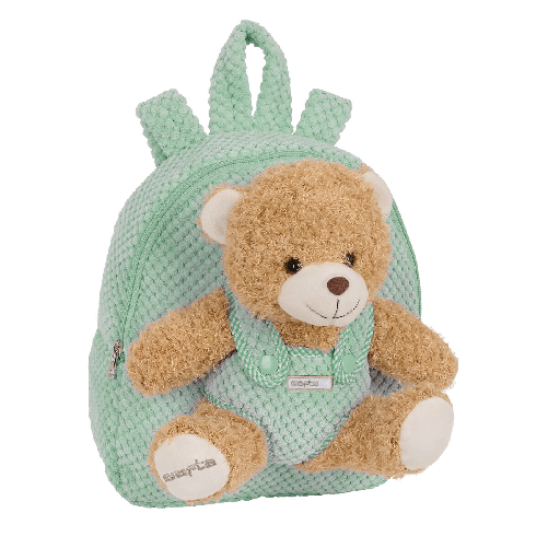 Safta Zaino per Bambini Safta Orsetto di Peluche Turchese 23 x 27 x 7,5 cm
