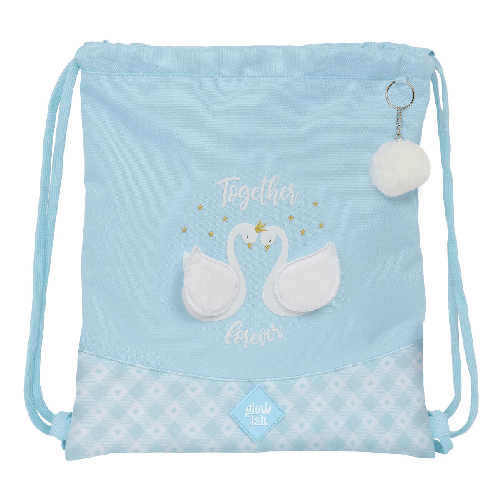 Glow Lab Zainetto con Cordini Glow Lab Cisnes Azzurro 35 x 40 x 1 cm