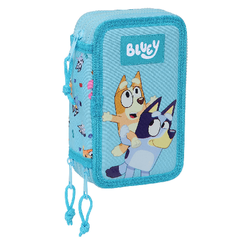 Bluey Plumier Triplo Bluey Blu cielo 12,5 x 19,5 x 5,5 cm 36 Pezzi