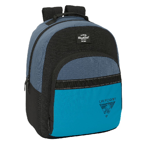 BlackFit8 Zaino Scuola BlackFit8 California Azzurro Nero 32 x 42 x 15 cm
