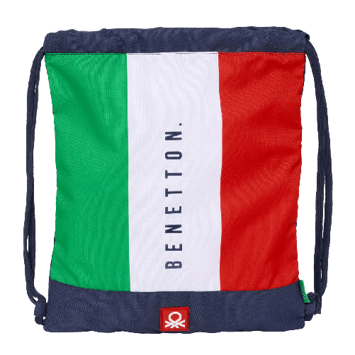 Benetton Zainetto con Cordini Benetton Flag Blu Marino 35 x 40 x 1 cm