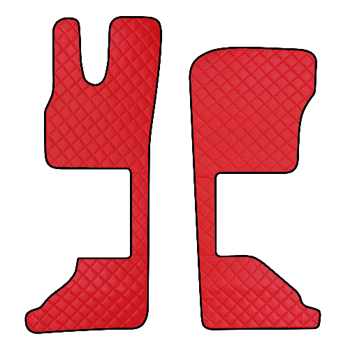Lampa Coppia tappeti in Skeentex - Rosso - compatibile per Daf XG (06/21>) sedile pass. pneumatico