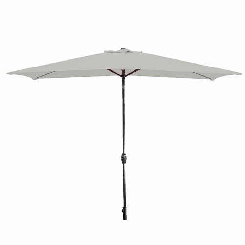 Marbueno Ombrellone Acciaio 8 Stecche 200x300 cm Poliestere Bianco Giardino 10494