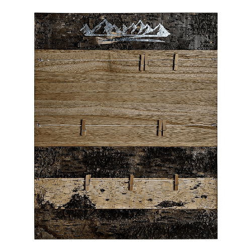 DKD Home Decor Portafoto DKD Home Decor Marrone Legno Metallo Alluminio Naturale 40 x 2 x 50 cm