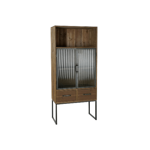 DKD Home Decor Armadio DKD Home Decor 8424001831784 Cristallo Naturale Nero Metallo Legno (70 x 34,5 x 160 cm)