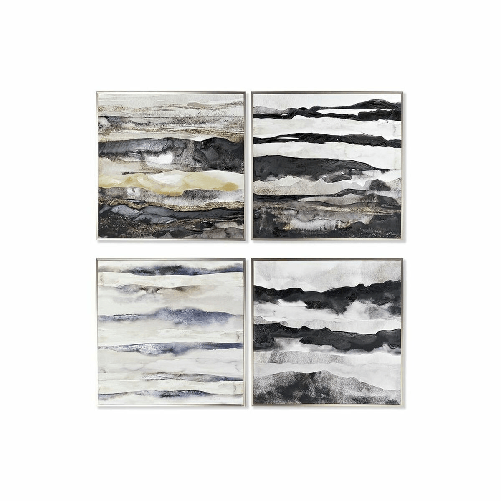 DKD Home Decor Quadro DKD Home Decor 79 x 2,5 x 79 cm Astratto Moderno (4 Pezzi)