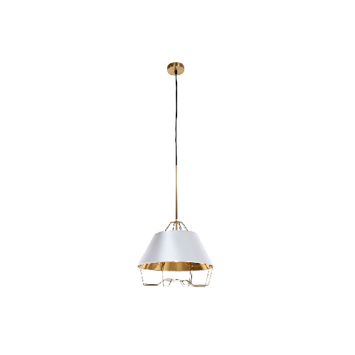 DKD Home Decor Lampadario DKD Home Decor Bianco Dorato PVC Metallo 50 W 38 x 38 x 32 cm